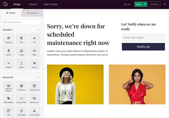 WordPress Maintenance Mode: Complete Setup & Fix Guide 11 Customise the Page SeedProd