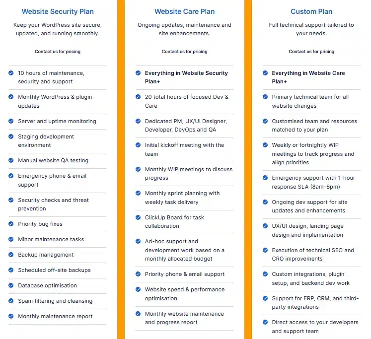 Website Maintenance 101: The Ultimate Guide 3 Website Maintenance Plans